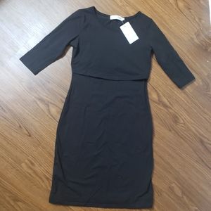 NWT Latched Mama Nursing black dress